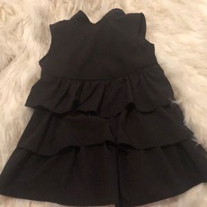 Black ruffle dress